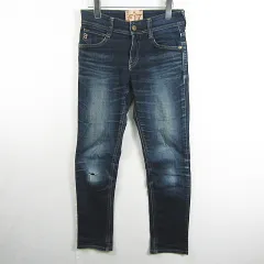 エドウィン EDWIN シーセブンティーン C-SEVENTEEN デニム パンツ ジーンズ ストレッチ レーヨン 28 ネイビー ダメージ加工 kz11697