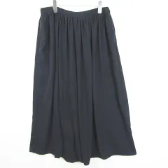 ニコアンド Niko and.. ワイドパンツ スカンツ M ネイビー シンプル kz11727