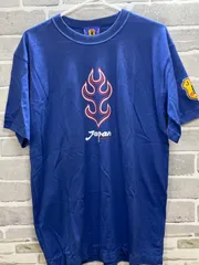 A【A21-57】△ JFA Lサイズ　Tシャツ 1998年サッカー日本代表記念グッズ　青色