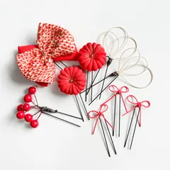 〔514〕髪飾り　ヘッドドレス　七五三　卒業式　成人式　振袖　赤系