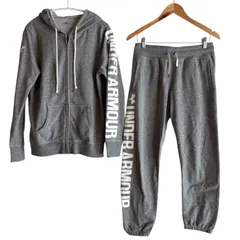 ZM1632 UNDER ARMOUR アンダーアーマー スウェット 上下セット パーカー ジョガーパンツ MD グレー メンズ Mサイズ