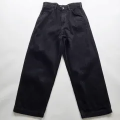 ユニクロ デニム ブラックデニム ワイド サイズ30 R3255