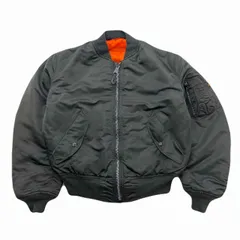 アルファインダストリーズ アルミジップ 復刻 MA-1 フライトジャケット オリーブグレー グリーン メンズ Sサイズ ミリタリー