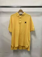POLO RALPH LAUREN ポロラルフローレン 半袖ポロシャツ 90S ワンポイント GOLF アメリカンカジュアル USA製 イエロー サイズM 汚れ 破れ