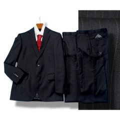 新品 大手百貨店扱い 秋冬総裏 ウール混ギャバジン ストライプ