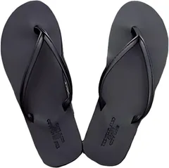 CALM.st ビーチサンダル メンズ ルームシューズ トング 防滑 夏 鼻緒サンダル カジュアル アウトドア (ブラック,  25.0 cm)