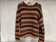 J.CREW 90s 巨人タグ クルーネック マルチカラー ニット ウール Sサイズ