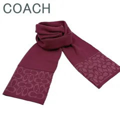COACH コーチ マフラー ニット ストール 防寒 ボルドー