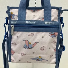 6933　LeSportsac レスポートサック　2way　ショルダーバッグ　ハンドバッグ　ダンボ　DISNEY　ディズニー　コラボ　ペイズリー　水色　ライトブルー　ブルー　レディース　小さめ　ミニ　軽量　カジュアル