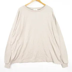 アースミュージック&エコロジー EARTH MUSIC & ECOLOGY オーバーサイズ Tシャツ 長袖 綿 F ベージュ kz12181