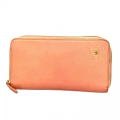 シャネル(Chanel) シャネル 長財布 カメリア レザー ピンク レディース P1770367