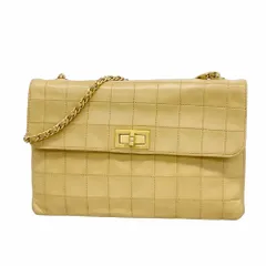 シャネル(Chanel) シャネル ハンドバッグ 2.55 チョコバー ラムスキン チェーン ベージュ レディース P1764629