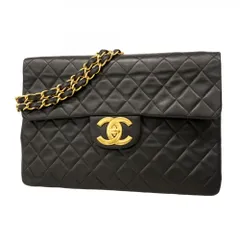 シャネル(Chanel) シャネル ショルダーバッグ デカマトラッセ Wチェーン ラムスキン ブラック レディース P1637419