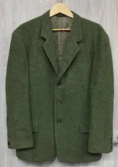 グリーン Y's for men／ワイズフォーメン／MH-J02-112／ヘリンボーン／テーラードジャケット／グリーン