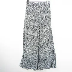 ローリーズファーム LOWRYS FARM フレア ロング スカート F ホワイト ブラック 花柄 kz12224