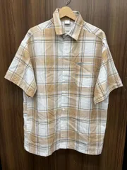 Caltop / キャルトップ 古着 半袖シャツ ネルシャツ チェックシャツ オレンジ Mサイズ
