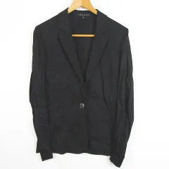 セオリー Theory テーラード 1B ジャケット ストレッチ 麻 レーヨン 2 ブラック kz12291
