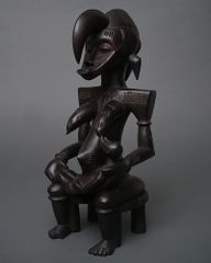 アフリカ民芸品 木製 人形型彫刻 収納容器 - メルカリ