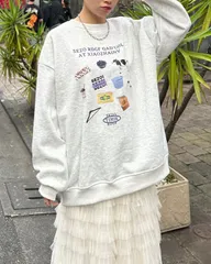 プリント裏起毛スウェット