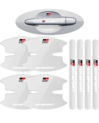 ドアハンドル プロテクター GR全シリーズ適用 車用 パーツ ドアハンドル 保護 傷防止 キズ防止 外装パーツ シール ステッカー カバー 取り付け簡単 専用ロゴ 8個セット (透明タイプ,GR SPORTカスタム)