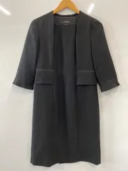 ピB77⚫︎Social time⚫︎ソーシャルタイム⚫︎東京ソワール⚫︎ブラックフォーマルスーツ⚫︎ワンピース⚫︎七分袖⚫︎ジャケット⚫︎長袖⚫︎size11AR⚫︎黒