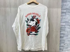 通年 CALEE PEANUTS キャリー 長袖Tシャツ PEANUTS Snoopy JOE COOL ホワイト M 