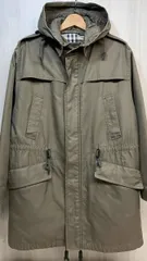 BURBERRY LONDON モッズコート ライナー フード 付き バーバリー ロンドン 裏地チェック柄 メンズ M BBN30-120-78 ミリタリー ジャケット