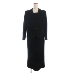 パーコレーション Percolation 美品 喪服 礼服 アンサンブル フォーマル ジャケット ワンピース ひざ丈 無地 黒 ブラック 15AR ■SK