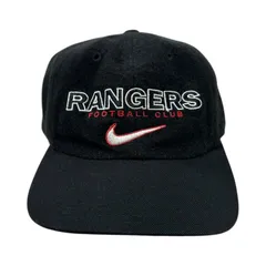90s ナイキ レンジャーズ FC サッカー スコットランド グラスゴー ウール ブレンド キャップ サイズ フリー 黒