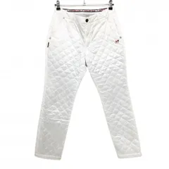 【美品】マスターバニー 中綿パンツ 白 蓄熱裏地 ナイロン100% レディース 1(M) ゴルフウェア MASTER BUNNY EDITION