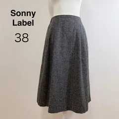 Sonny Label URBAN RESEARCH タックAラインミディスカート チェック柄 ミディ丈 フレアスカート Aラインシルエット 秋冬 裏地あり 38