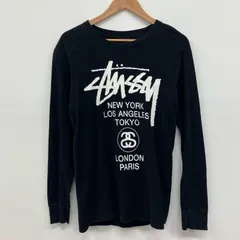 【イオン広店】 中古 STUSSY | ステューシー 長袖Ｔシャツ WORLD TOUR Tee ブラック サイズ：S 【103】