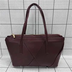 ◇ ⊇ ザラ ZARA レザー調トートバッグ ボルドー系 レディース E  【1510070008879】