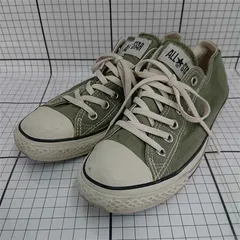 ◇ Θ コンバース Converse オールスター 1CL136 ローカットスニーカー カーキ系 23.5cm レディース E  【1510230001498】