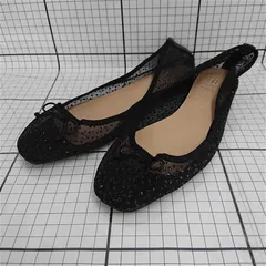 ◇ ⊂ ロペピクニック ROPE PICNIC PASSAGE レースバレエシューズ ブラック系 M レディース E  【1510230001351】のサムネイル