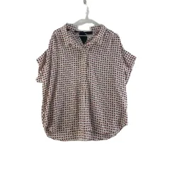 GOOHO レディース Fサイズ プリンティング 半袖 ブラウス K8931