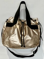新品 ジャックゴムライト ボストンバッグ ポーチ付き シャンパン