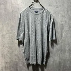 90-00s OLD STUSSY 紺タグ ロゴマルチプリントT サイズM 柄 オールドステューシー 