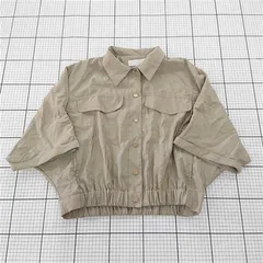 ◇ Θ ザラ ZARA ST6 AZZURRO ベージュ系ショートジャケット レディース Mサイズ E  【1510230008107】