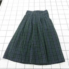 ◇ ⊇ シップス SHIPS チェック柄フレアスカート Sサイズ レディース ネイビー系 E  【1510230014436】