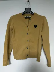 コム・デ・ギャルソン ブラックワッペン カーディガン ベージュ