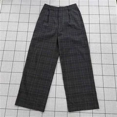 ◇ ⊇ アーバンリサーチドアーズ URBAN RESEARCH DOORS チェック柄ワイドパンツ Mサイズ メンズ グレー系 E  【1510230015730】