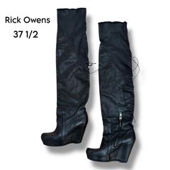 [Rick Owens] 웨지 사이하이 부츠 37 1/2