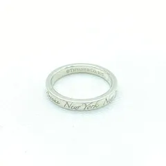 【中古】Tiffany&Co ノーツ ナロー ニューヨークリング 13号 SV925 ティファニー[19]