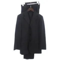 バーバリーブラックレーベル BURBERRY BLACK LABEL シングル スーツ セットアップ 3B ウール ダークグレー 38R ■ECT