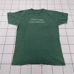 ◇ ⊂ グラビテート FIRST COME FIRST SERVED! プリントTシャツ メンズ フリーサイズ グリーン系 E  【1510240012514】