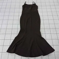 ◇ ⊂ 未使用 ラウアー LAUIR キャミソールマーメイドワンピース ブラック系 M レディース E  【1510240010701】