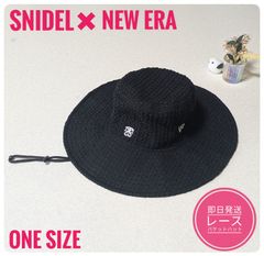 SNIDEL NEW ERAコラボ レースバケットハット バケハ 黒 - メルカリ
