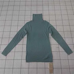 ◇ ⊇ 未使用 サマンサモスモス Samansa Mos2 タートルネックリブニット ブルー系 レディース F E  【1511060031211】