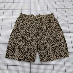 ◇ ⊂ ハルハム HALHAM レオパード柄 コットンショートパンツ メンズ Mサイズ ベージュ系 E  【1510290013660】